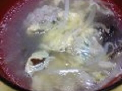 【再利用】水餃子の茹で汁と余った餃子のタネでスープ